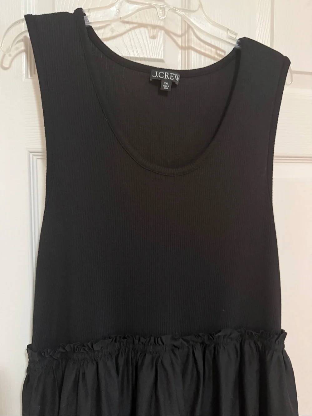 J. Crew Black Sleeveless Midi Dress